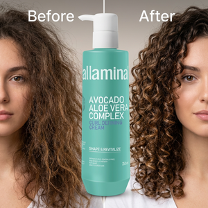 Crème <span class=keywords><strong>coiffante</strong></span> naturelle à l'avocat et à l'aloe vera Pallamina Private Label Organic OEM/ODM pour le contrôle des boucles et la brillance - Product Image 1