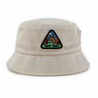 Topi Bucket Kasual Bordir Custom Dewasa Grosir Katun Topi Matahari Camping Unisex Outdoor Memancing Bepergian Saku Resleting
