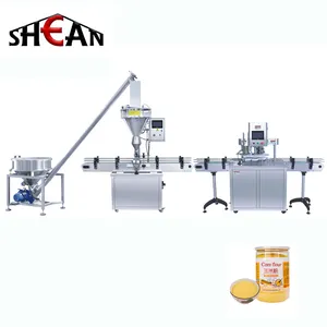 High quality Automatic Auger Flour Salt Coffee Milk Powder Tin Cans Jars Bottle Filling Machine Pouch Packing Machine