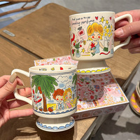 Nouveauté et décoration créative de la maison pour le souvenir du moyen-orient arabie saoudite ensembles de tasses en céramique vaisselle vaisselle
