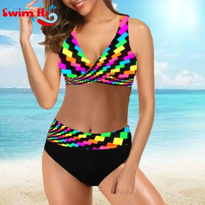 Fashion Printing Sexy Bikininis Women Girls Swimsuits Customized Swimsuit Ladies Oem 2 Pieces Bikini Women Swimwear