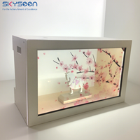 SKYSEEN boîte à lumière numérique personnalisée lecture vidéo haute définition écran LCD conception à ouverture rabattable pour affichage commercial