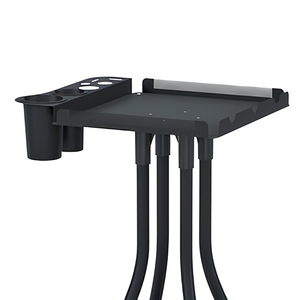 Chariot <span class=keywords><strong>de</strong></span> coiffure noir à double niveau avec porte-gobelet et emplacement pour peigne pour salon <span class=keywords><strong>de</strong></span> coiffure – Achat en gros - Product Image 4