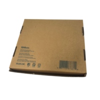 Boîte à pizza en carton ondulé recyclable et portable avec revêtement UV et gaufrage pour emballage de restauration rapide, impression personnalisée de la marque en surface, vente en gros