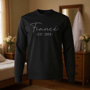 Camiseta negra de manga larga para novia, para adultos, a juego, para prepararse para la boda - Product Image 3