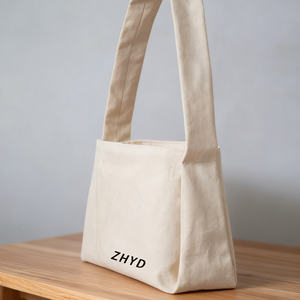 <span class=keywords><strong>Borse</strong></span> da Donna in Tela di Puro Cotone ZHYD, Design alla Moda a Tracolla Singola, Logo Personalizzato Stampato, Chiusura Aperta per Uso Esterno - Product Image 5