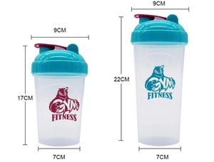 Copo misturador de shaker de proteína de plástico para academia de treino com logotipo personalizado 500ml 700ml - Product Image 6