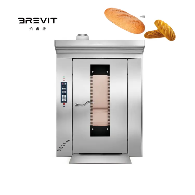 Brevit Commercial Bakery Equipment Convection 16/32 Trays Pizza Bread Baking Hot Air Rotary Ovens for Bread Maker Machine