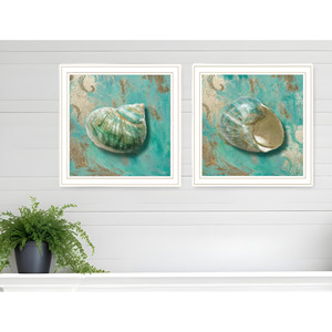 Azuriica I และ Sea II 2ชุดศิลปะผนังสองกรอบสีขาวโดย HMS คอลเลกชันการพิมพ์ที่ทันสมัย - Product Image 4
