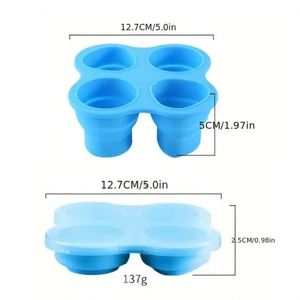Boîte de rangement pliable en silicone au design classique avec couvercle, empilable et pliable pour l'organisation de la maison, de la cuisine et du placard - Product Image 2