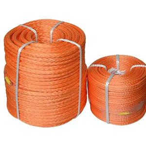 Orange UHMWPE 12-Strang-imprägniertes Seil Marine Cable Power Horse Trailer Seil