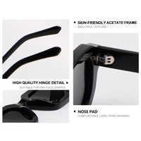Lunettes de soleil rectangulaires en acétate, lunettes de soleil vintage de haute qualité, lunettes de soleil polarisées carrées de luxe pour femmes, lunettes de soleil personnalisées pour hommes