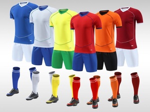 Jersey Sepak Bola Unisex Custom OEM-100% Poliester Lengan Pendek Bernapas & Cepat Kering Ramah Lingkungan untuk Musim Panas - Product Image 1