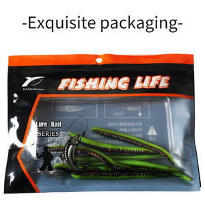Leurres souples 95mm 2g, vers bioniques pour la pêche au bar, montages Texas, appâts de fond, en stock - Product Image 4