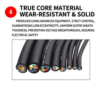 3-adriges PVC-Flexibles Stromkabel 3*1,5/2,5/4/6mm² Sauerstofffreies Kupfer Flammhemmendes Elektrokabel für Bühnenausrüstungsverkabelung