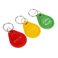 Mini porte-clés RFID ABS |   Étiquettes NFC ABS réinscriptibles 13,56 MHz avec puce 1K pour contrôle d'accès |   Étiquettes intelligentes étanches pour clés