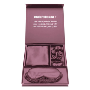 Set Hadiah Sarung Bantal Sutra Mulberry 100% dan Masker Mata Sutra untuk Tidur - Product Image 1