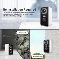 Cámara de Seguridad Inalámbrica Wistino con Batería Integrada de 5200 mAh, Detección de Movimiento PIR Infrarroja, Audio Bidireccional, Cámara Wifi para Exteriores de 5MP