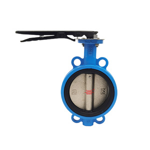 YueMeiTe Wafer Butterfly Valve Cast Iron Soft <b>Seal</b> Handle Operated For Water Two Way Adjust 3 Years Warranty - Product Image 4