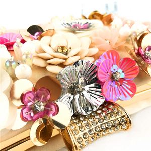 2022 Women's Evening Clutch Bag <b>Party</b> Purse Luxury Wedding Clutch for Bridal Exquisite Crystal Ladies Handbag Flower Clutch - Product Image 3