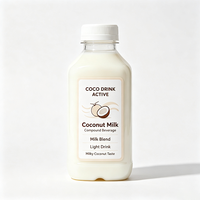 Étiquettes personnalisées Haoxuan pour bouteilles de lait de coco, étiquettes de boissons imprimées imperméables autocollantes, finition mate ou brillante