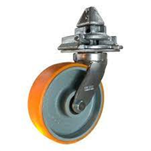 Siêu nhiệm vụ nặng nề 8x3 inch kép bánh xe vận chuyển <span class=keywords><strong>container</strong></span> PU di chuyển bánh xe Caster với khóa xoắn 20ton tải mỗi bộ - Product Image 2