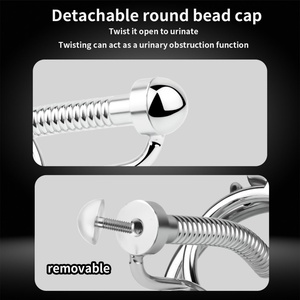 FRRK Novedad: Jaula de Castidad Masculina de Acero con Piercing PA, Candado de Castidad para Hombres, Tapón Uretral, Dilatador Sexual, Juguetes Sexuales para Hombres - Product Image 2