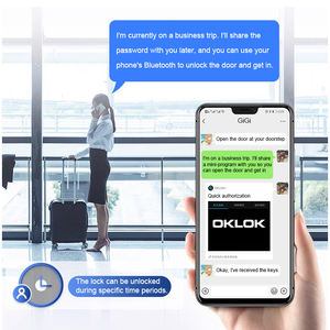 Mini coffre-fort biométrique à empreintes digitales, petit coffre-fort électronique à <span class=keywords><strong>code</strong></span>, coffre-fort mural intelligent à clé de sécurité - Product Image 4