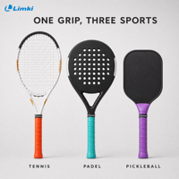 Bande adhésive pour raquette de tennis, badminton, squash, avec logo personnalisé, douce, absorbant la transpiration, vente en gros, OEM, ODM