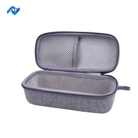 Étui de transport pour haut-parleur EVA gris robuste-Boîte de rangement rectangulaire à coque rigide durable pour haut-parleurs Bluetooth portables-Étui uniquement