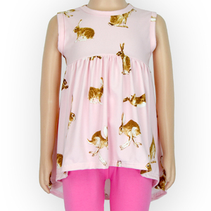 Vestido Personalizado Bonny Print sin Mangas para Niña, Vestido Elegante sin Mangas para Niñas, Vestido Infantil para Pascua - Product Image 5