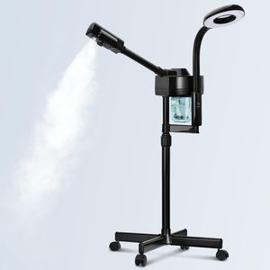 2 In 1 Hot Spray Face Steamer With 8X <b>Magnifying</b> <b>Lamp</b> Ring Light Salon Sauna Vapor Ozone Vaporizer Facial Steamer - Product Image 6
