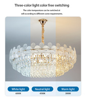 Lustre en cristal LED moderne français de luxe en fer forgé, idéal pour salons, salles à manger et chambres parentales – Suspension en cristal très prisée