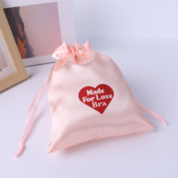 Pochette en satin avec cordon de serrage, logo personnalisé, sac anti-poussière pour perruque, emballage pour extensions de cheveux, parfum, cosmétiques, maquillage, OEM