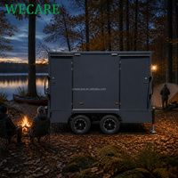 Remorque WC mobile 2-4 postes, toilettes portables sur mesure, salle de bain mobile temporaire pour événements extérieurs