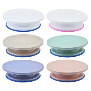 Wholesale Plastic <strong>Cake</strong> Turntable PP Piping <strong>Cake</strong> Stand Decorating <strong>Table</strong> DIY 360 Rotation Anti-Slip Strip Rotating Tray Tool - Product Image 5