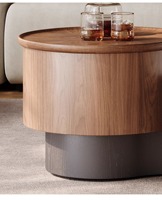 Nouvelle table basse ronde en marbre de style minimaliste italien de luxe pour la maison, l'hôtel, l'appartement