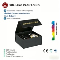 YZ Maßgefertigte Faltbare Luxuriöse Schwarze Geschenkbox Papierbox für Geschenke