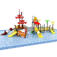 Toboggans de parc aquatique en fibre de verre intérieur et extérieur de taille personnalisable pour enfants, accessoires de centre commercial en plastique PVC