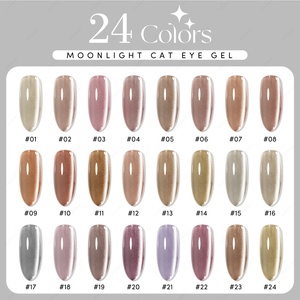 JTING 24 couleurs Vernis à ongles gel effet œil de chat Moonlight pour nail art, ensemble de vernis gel magnétique œil de chat, conception de marque unique personnalisée OEM/ODM - Product Image 5