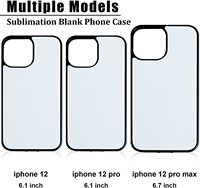 Étui de téléphone portable en TPU PC 2D résistant, vierge, pour sublimation, pour iPhone 13 14 15 16 Pro Max Funda