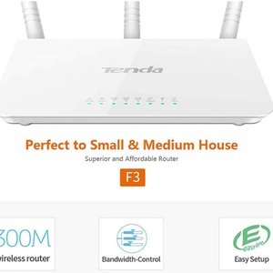 ลดราคา Tenda F3 1WAN +3LAN+2.4G 300M 3 เสาอากาศ ไวไฟไร้สาย N300 เฟิร์มแวร์ภาษาอังกฤษ - Product Image 4