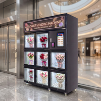 Distributeur Automatique de Fleurs Moderne avec Contrôle de la Température et de l'Humidité, Machine à Vendre des Fleurs avec Paiement Sans Espèces
