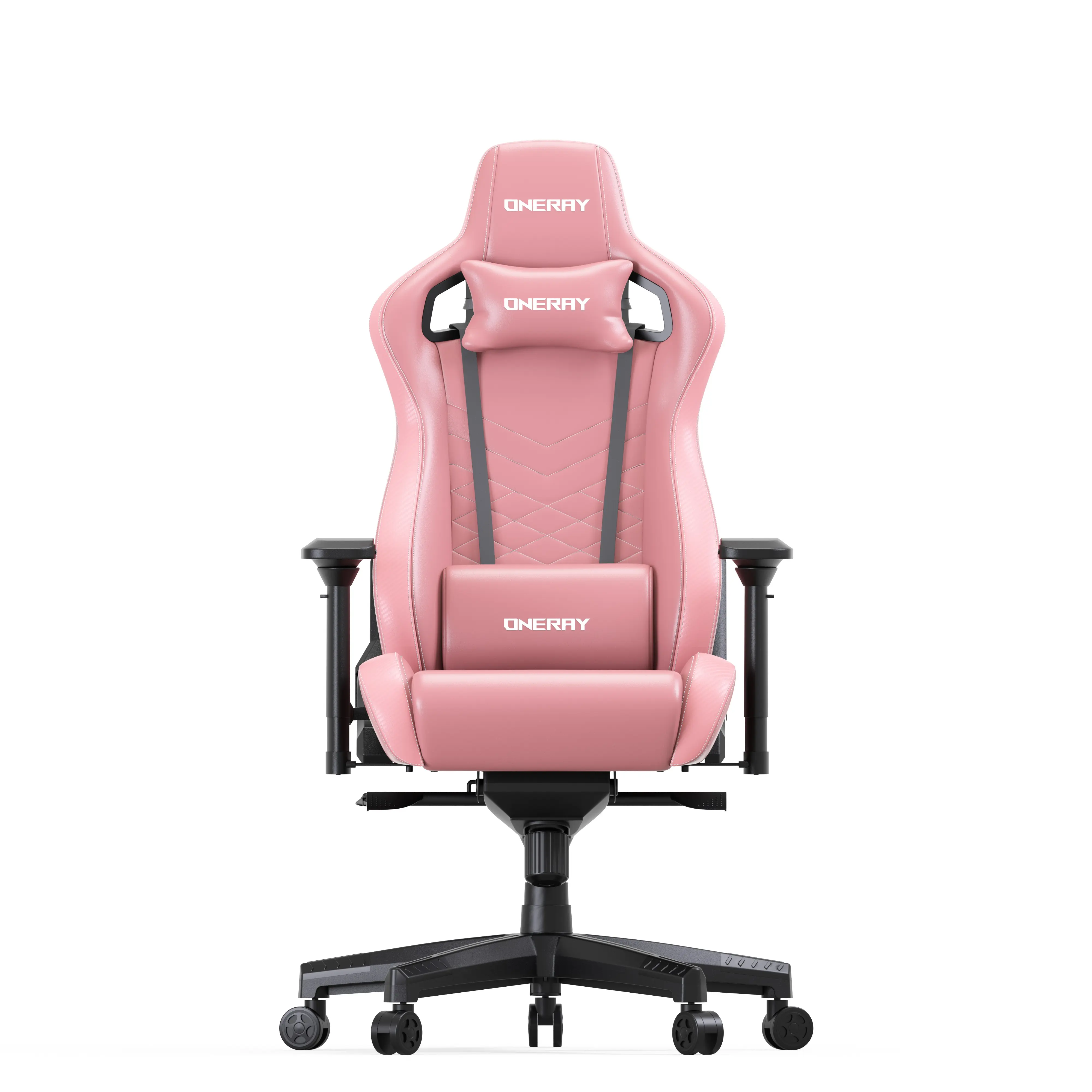 ONERAY Guangdong OEM factory pink lady leather chair Computer Laptop PU Gamer style office leather chair 180 degree Lay-flat d