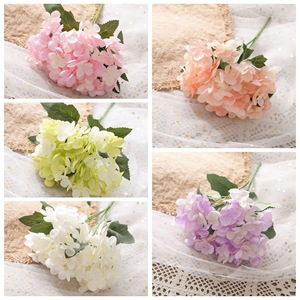 ช่อดอกไฮเดรนเยียประดิษฐ์ CallaFloral สีขาว ชมพู เขียว ม่วง ทำจากโพลีเอสเตอร์ สำหรับตกแต่งภายในบ้าน งานแต่งงาน และตกแต่งบ้าน - Product Image 3
