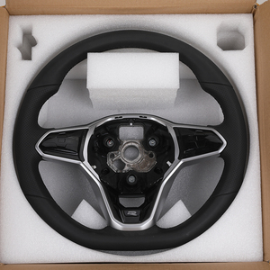 Volant en cuir semi-perforé R <span class=keywords><strong>Line</strong></span> Golf 8 pour VW Volkswagen Golf 8 MK8 8R R Gti Gtd Jetta <span class=keywords><strong>Tiguan</strong></span> Polo Passat CC B7 B8 - Product Image 3