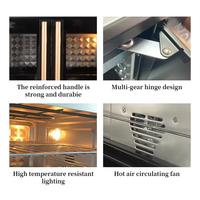 Four électrique professionnel sur mesure à double porte, de 38L à 150L, en acier inoxydable, four rotatif électrique pour la cuisson
