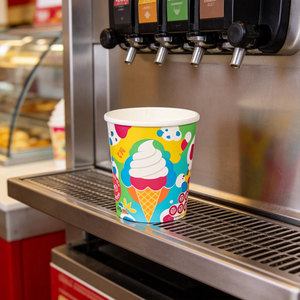 Vasos de papel kraft compostables desechables al por mayor de 8oz, 12oz y 16oz para helados, para cafeterías, panaderías, tiendas de dulces y empaques para llevar. - Product Image 3