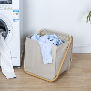 Laundry <b>Basket</b> <b>Large</b> Capacity Rectangle Oxford Cloth Foldable Clothing Organizer For Bathroom Khaki - Product Image 1