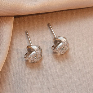 ต่างหูแบบติดหู RAKOL EP114 สไตล์เกาหลี เครื่องประดับเงินแท้ ต่างหูเพชรซิร์คอนสำหรับสุภาพสตรี - Product Image 5